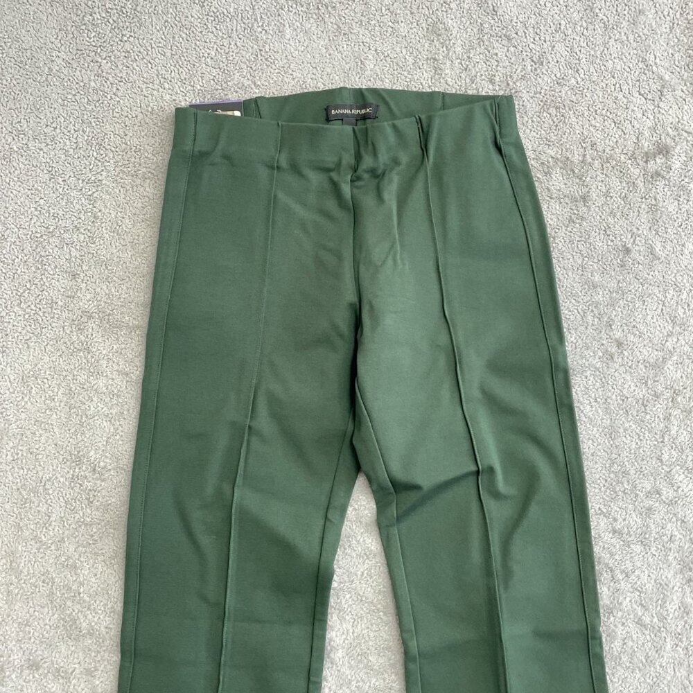 NEW Banana Republic Women's XS Green Ponte Pants Pull on Stretched - Picture 8 of 9